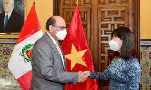 Perú y Vietnam reafirman su compromiso de fortalecer los lazos bilaterales