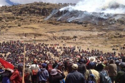protestas mineras en Peru